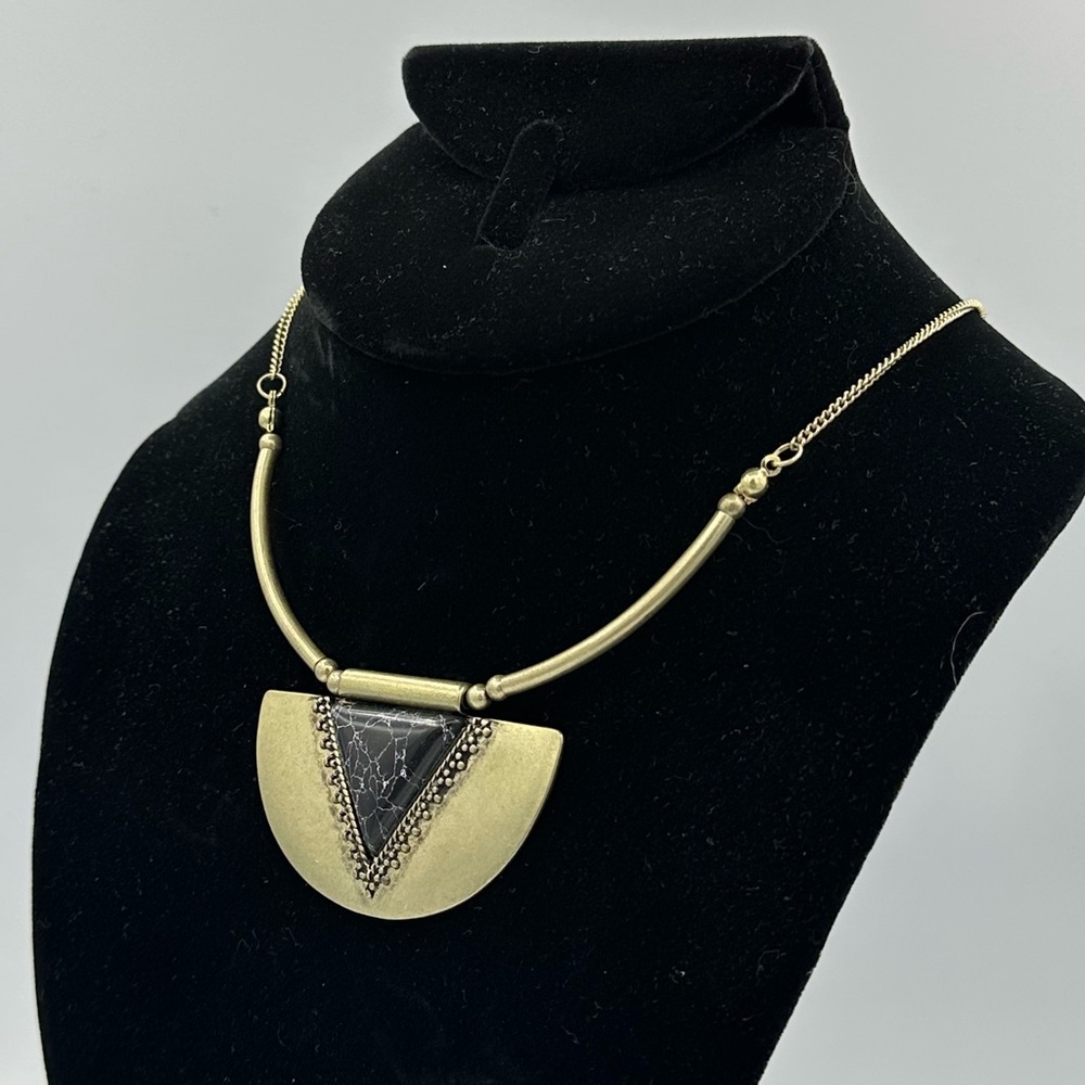 Vintage Gold Tone Amulet Necklace